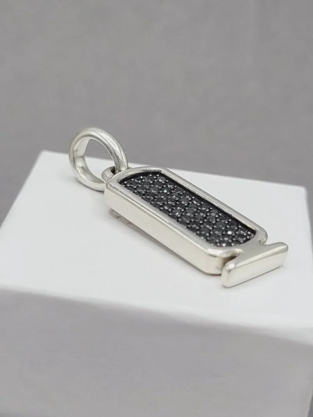 David Yurman Cairo Cartouche Amulet w/ Pavé Black Diamonds - RARE